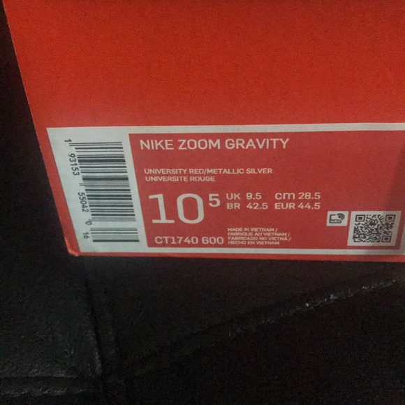 Nike Zoom Gravity Size 10.5 NWOT - Picture 5 of 6